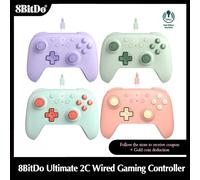 Manette de jeu filaire 8BitDo Ultimate 2C, contrôleur de jeu USB avec manette à effet Hall pour PC Windows 10 11, Android et Raspberry Pi. Purple