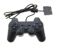 Manette De Jeu Filaire Noire Pour Ps2, Vibrations, Joystick