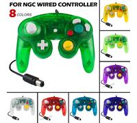 Manette de jeu filaire pour Cube délibérément NGC, manette de jeu classique, manette de jeu rétro, accessoires de console, 8 couleurs TRN White
