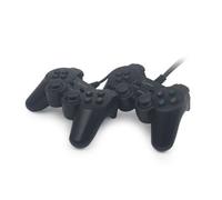 Gembird Manettes de jeu JPD-UDV2-01 USB filaire 10 boutons Double vibration Lot de 2 Noir