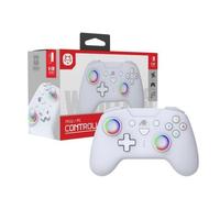 Manette de jeu - Générique - Manette Switch Pro LED - Couleur blanche - Bluetooth - 600 mAh