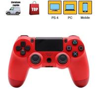 Manette de jeu - GOBRO - PS4 - Bluetooth - Rouge / Rouge Magma - Vibration 4.0