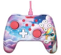 Konix Manette filaire pour Nintendo Switch, Switch 2 et PC - Fonction vibration - Poignées anti-dérapantes - Câble 3 m - Motif Be Dreamy, licorne
