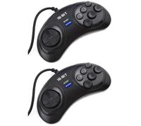 Link-e : 2 X manette 6 boutons compatible avec console de jeu SEGA Megadrive, Genesis, Master System