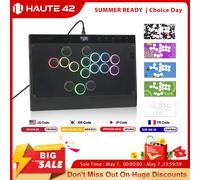 Manette de jeu magnétique sans levier Haute42 C16, contrôleur d'arcade sans stick, clavier pour PC/PS5/PS4, stick de combat Hitbox C16 Orange