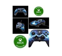 Manette Xbox Series X/Pc Arc Lighning Edition Officielle Contrôleur De Jeu Microsoft Filaire 3m - Xbox X/Pc Turbo Bleu Lightning