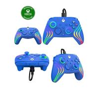 Manette de jeu - MICROSOFT - Blue Afterglow Wave LED - Filaire - 3M - Personnalisable