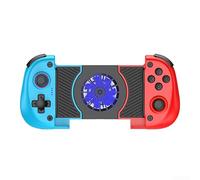 Manette de jeu mobile compacte avec ventilateur intégré, pince à largeur réglable et support 5.2 sur les plateformes de commutation PC (bleu et rouge)