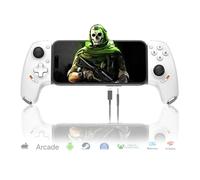 Manette de jeu mobile de type C pour Android et iPhone 17/16/15 Series (USB-C), manette de jeu Plug and Play avec joysticks et déclencheurs, Xbox Streaming/Cloud Game/COD, jack audio 3,5 mm - Blanc