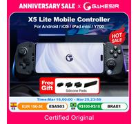 GameSir X5 Lite Type-C Mobile Gaming Controller for iPhone (USB-C), Android & HarmonyOS Phones,Lightweight Design, Hall Effect Sticks, Supports Radiator & Pass-Through Charging (B0F62TVY62)