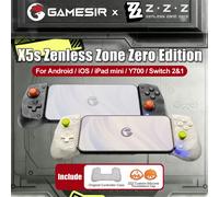 Manette de jeu mobile sans fil GameSir X5s pour Android iOS PC Gamepads Nintendo Switch 2/1 Controle 6-Axis Gyro HD Rumble ZZZ Veil White