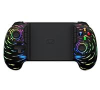 Manette de jeu mobile pour iPhone et Android, manette de téléphone pour Xbox/Steam/GeForce Now/MFi Apple Arcade/Roblox/Minecraft, manette de jeu sans fil avec effet Hall/RVB (motif nuage)