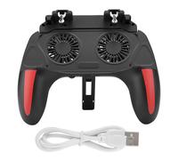 Manette de jeu mobile universelle avec dissipation thermique rapide, ventilateur de refroidissement silencieux et poignées ergonomiques incluses.