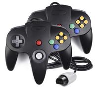 Manette de jeu - Neutre - Nintendo 64 - Filaire - Noir - 2PCS