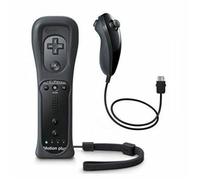 Manette de jeu - Nintendo - 2in1 - Motion Plus intégré - Nunchuk - Sans fil - Noir