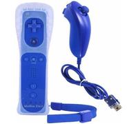 Manette de jeu - Nintendo - Motion Plus Remote Nunchuck - Bluetooth - Bleu foncé - Compacte et légère
