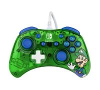 Rock Candy: Luigi Lime Bleu, Vert, Translucide USB Manette de jeu Analogique/Numérique Nintendo Switch, Nintendo Switch Lite, Nintendo Switch OLED - Neuf
