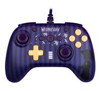 Manette de jeu - Nintendo Switch/Switch 2 et PC - Mercredi - Filaire - Violet et noir - Poignées anti-dérapantes