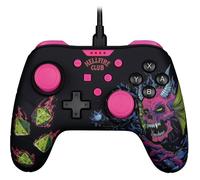 Konix Manette filaire Stranger Things – Switch / Switch 2 / PC – Vibration 3 m Noir/Rose