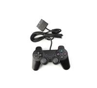 Manette Dual Shock Noir Filaire Pour PS2 - Accessoire compatible PEGA Noir