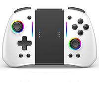 Manette De Jeu Pour Nintendo Switch, Manette Switch Pro Sans Fil Pour Joycon, Poignée Télécommande Portable Switch Oled Avec 8 Couleurs Rgb, Turbo Réglable, Vibration À Double Moteur (Ys42-2)