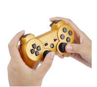 Manette de jeu pour PS3 Poignée de Jeu sans Fil Bluetooth Contrôleur de Jeu Fonction Complète pour PS3 (Jaune)