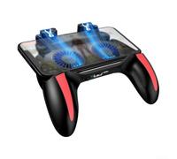 Manette de jeu pour smartphone avec système de refroidissement à double ventilateur plus 2500 mAh pour batterie pour une lecture prolongée sur iOS et pour appareils Android de 4,7 à 6,5 pouces Noir