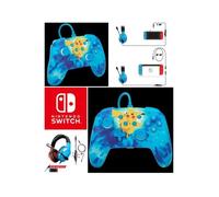 Manette de jeu - PowerA - Nintendo Switch - Filaire - Câble USB détachable - Couleur bleu