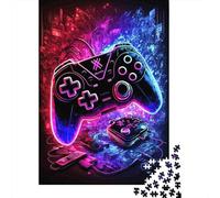 Manette de Jeu Puzzle 1000 Pièces pour Adultes Couleurs Néon Jeu de Puzzle 1000 Pièces Détente Décor Maison 38x26cm/1000pcs