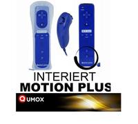 Manette de jeu - QUMOX - Motion Plus - Sans fil - Bleu foncé - Compatible Wii