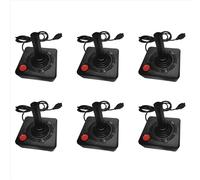 Manette de jeu rétro 6X avec joystick 4 directions et bouton unique pour Atari 2600.