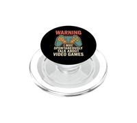 Manette de Jeu rétro Amusante avec Inscription « I May Talk About » PopSockets PopGrip pour MagSafe
