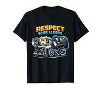 Manette de Jeu rétro Amusante Respect Your Elders T-Shirt
