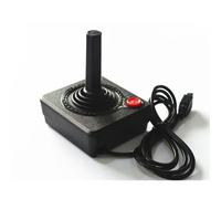 Manette de jeu rétro classique pour console Atari 2600 - Noir - Joystick à 4 directions avec bouton d'action