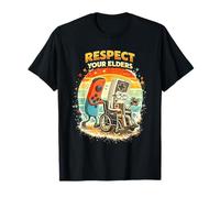 Manette de Jeu rétro Humoristique Respect Your Elders T-Shirt