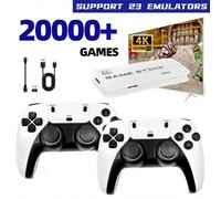 Manette de jeu rétro M15, sortie 4K, contrôleur sans fil, plug and play, avec plus de 20 000 jeux intégrés, compatible PS1, NES, GBA et jeux d'arcade, console de jeux d'arcade 64 GoABS