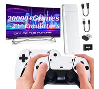 Manette De Jeu Rétro sans Fil avec Plus De 20000 Jeux Classiques, 23 Émulateurs Intégrés, Plug and Play, Sortie HDMI 4K, Deux Manettes sans Fil 2,4GHz for Le Divertissement À Domicile.