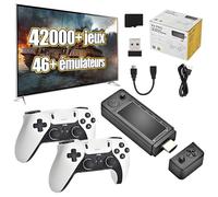 Manette de Jeu Rétro X9 Pro 4K avec 2 Manettes sans Fil Rechargeables 2,4 G, Console De Jeux Préchargée 42000+ Jeux Classiques 46+ Simulateurs, Jeux TV Rétro Plug and Play (128 G)