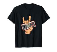Manette de Jeu Rock Hand Sign Retro Video Game T-Shirt