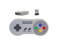 Manette de jeu sans fil 2,4 GHz, compatible avec SNES, Mini PC, NS et Switch, couleurs vives