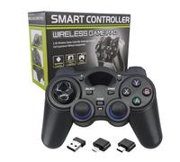 Manette de jeu sans fil 2,4 GHz, multifonction, Plug and Play avec OTG pour téléphone/tablette Android/PC/PS3/Smart TV/boîtier TV (noir)