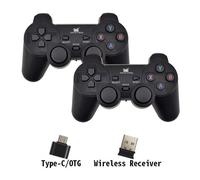 Manette De Jeu Sans Fil 2.4ghz Pour 2 Joueurs, Contrôleur De Jeu Pc Avec Double Vibration, Pour Windows 7/8 / Xp