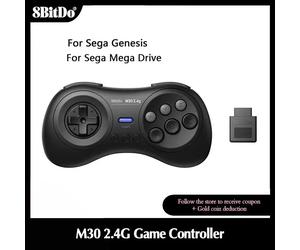 Manette de jeu sans fil 8BitDo M30 2.4G, contrôleur d'accessoires de jeu pour Sega Genesis et Sega Mega Drive originaux - Sega Genesis for Mega Drive