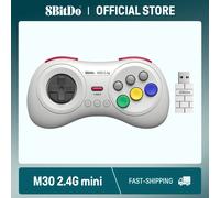 Manette de jeu sans fil 8BitDo M30 2.4G pour Sega Genesis Mini et Mega Drive Mini - Sega Genesis Blanc