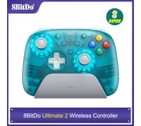 8BitDo Ultimate 2 manette sans fil Clear Blue Edition - PC Windows, Apple, Steam et Android
