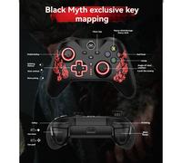 Manette de Jeu Sans Fil avec Déclencheur à Effet Hall et Lumière RVB pour PC/pour /Android Gamepad Noir Myth Wukong