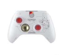 Manette de jeu sans fil avec éclairage RVB et joysticks effet Hall pour PC, vapeur et commutateur (blanc étoilé)