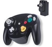 Manette De Jeu Sans Fil Bluetooth 2,4 Ghz Pour Gamecube - Contrôleur Ngc Avec Adaptateur Récepteur - Noir