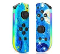 Manette de jeu sans fil JoyCon Controller L / R pour Nintendo Switch，Contrleur non Officiel - Bleu étoilé JEU VIDEO CONSOLE RETRO