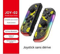 Manette de jeu sans fil JoyCon Controller L / R pour Nintendo Switch，Contrleur non Officiel - Pikachu Noir JEU VIDEO CONSOLE RETRO